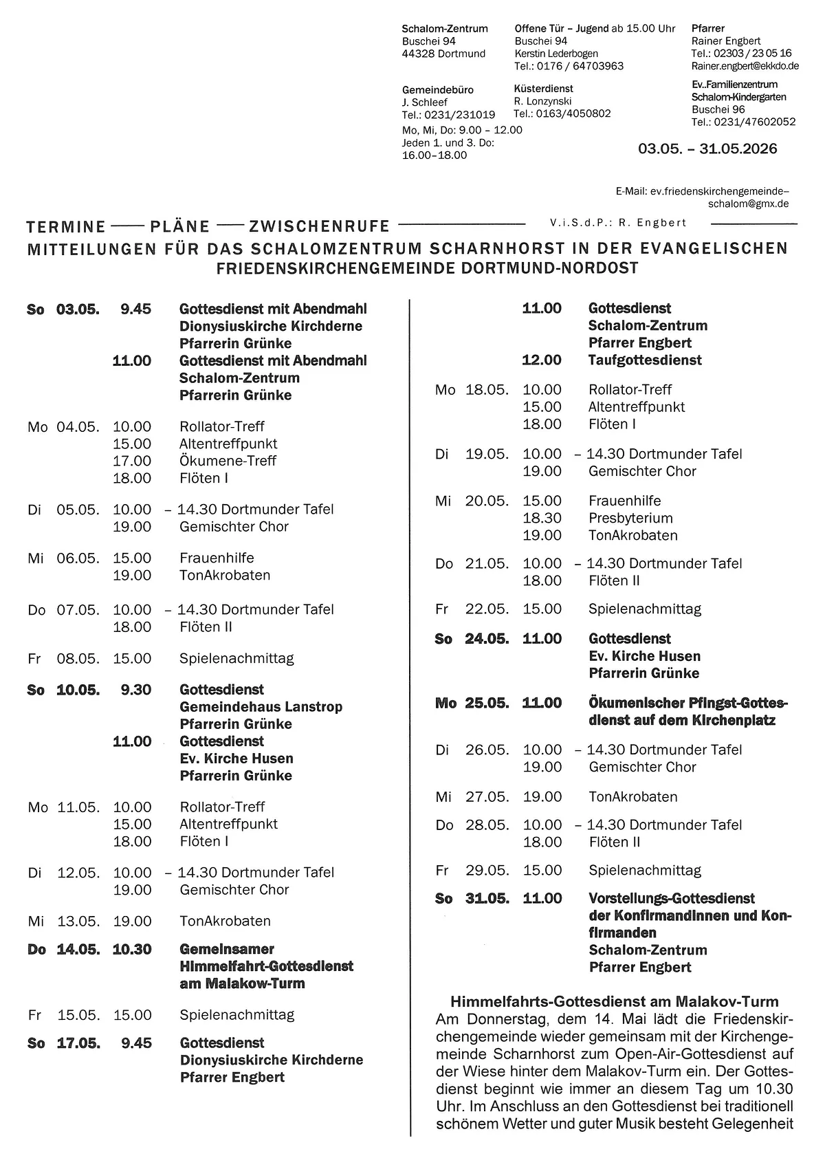 Termin-Pläne-Zwischenrufe