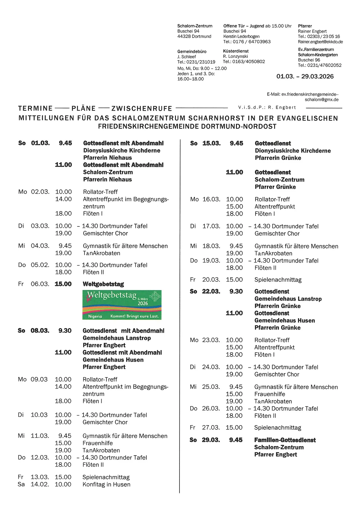 Termin-Pläne-Zwischenrufe