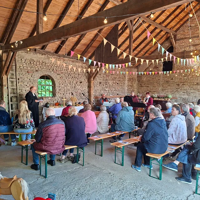 Scheune Erntedankgottesdienst